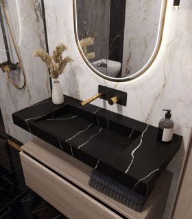 Раковина Armadi Art Flat 859-100-NM 100 см nero marquina