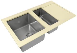 Кухонная мойка Florentina Комби 860К серый шёлк