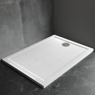 Душевой поддон Veconi Pietra W, 1000x900x30, искусственный камень, белый