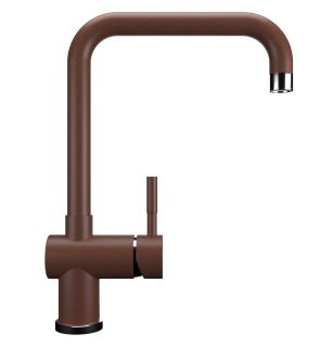 Смеситель для кухни Ulgran Classic U-023-307 с высоким поворотным изливом терракот