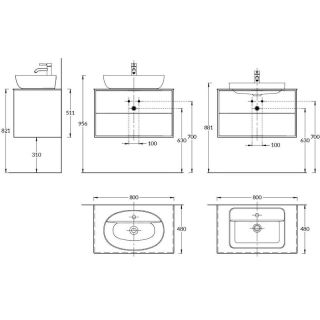Тумба под раковину Kerama Marazzi Plaza Modern PLB.M.80.2\WHT.V 80 см белый