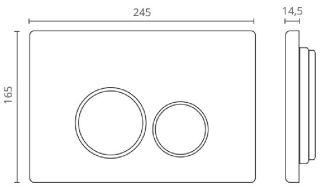 Кнопка смыва Ctesi Round BK0202127 графит