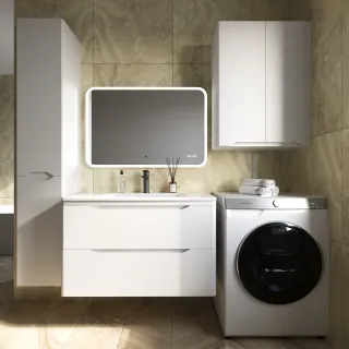 Тумба под раковину Style Line Марелла 90 Люкс Plus СС-00002413 белый матовый