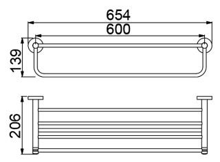 Полка для полотенец Timo Saona 13058/17 золото матовое