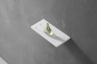 Полочка для ванной комнаты ABBER Stein AS1653 31см белый