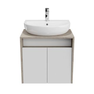 Тумба под раковину Kerama Marazzi Pro PRO.60.2\WHT 60 см белый/дуб Орегон