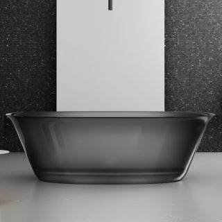 Прозрачная ванна ABBER Kristall AT9707Onyx из полиэфирной смолы 170x75см чёрный