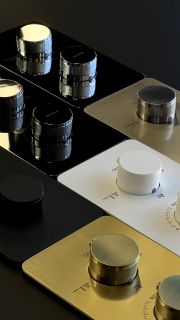 Встраиваемый смеситель для душа Boheme Cell 134-3-G 3-х проходной термостатический золото