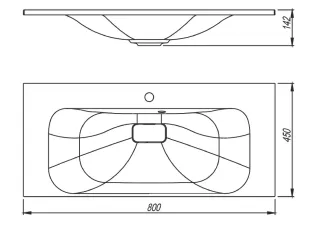 Раковина Style Line Фортуна ЛС-00002419 80 см антрацит