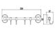 Полотенцедержатель РМС A5024 с крючками хром