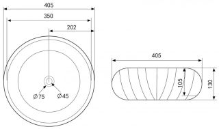 Раковина ABBER Bequem AC2115 40см белый