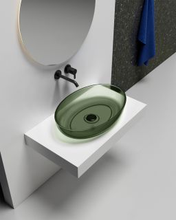 Раковина ABBER Kristall AT2801Vesuvian 60см оливковый