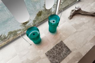 Напольная раковина ABBER Kristall AT2701Aquamarin 45см бирюзовый