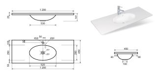 Раковина Эстет Вегас ФР-00000775 120см белый