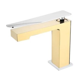 Смеситель для раковины Boheme Q 141-GCR.2 золото/хром