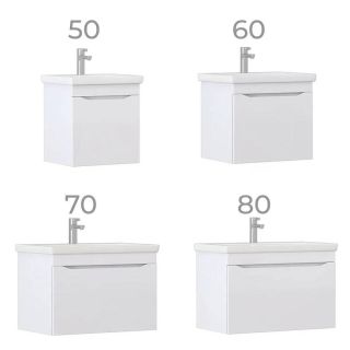 Тумба под раковину подвесная Vigo Grani 166 80 см белый