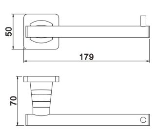 Держатель для туалетной бумаги Rose RG1505H чёрный