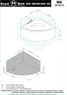 Гидромассажная ванна Royal Bath Rojo Comfort 150x150см белый RB375201CO