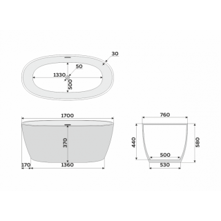 Ванна акриловая Delice Rondo DLR440104P 170х76 розовая матовая