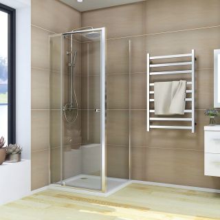 Душевой уголок Veconi Rovigo RV-026, 800х700х1950, хром, стекло прозрачное