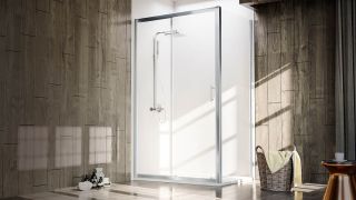 Душевой уголок Veconi Rovigo RV-072, 1000х700х1900 хром, стекло прозрачное