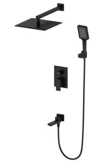 Душевой комплект Wonzon & Woghand Cube WW-88939016-MB чёрный матовый