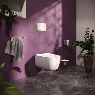 Кнопка смыва Berges Novum soft touch белый 040044