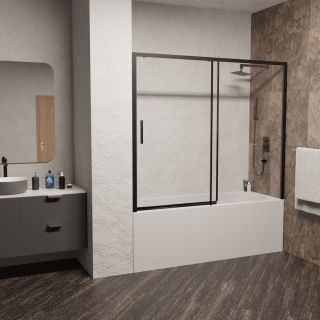 Шторка на ванну RGW SC-45B 34114518-14 180см чёрный