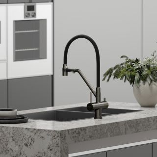 Смеситель для кухни Sancos Dora SC4003GG воронёная сталь