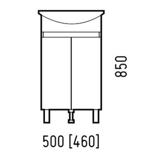 Тумба под раковину Corozo Джуно SD-00000691 50см М белый