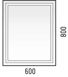 Зеркало с подсветкой Corozo Барго 60см белый SD-00001116