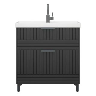 Тумба под раковину Corozo Терра SD-00001323 80см люкс матовый графит