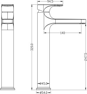 Смеситель для раковины Boheme Spectre 452-BR бронза
