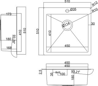 Мойка кухонная Zorg Steel Hammer SH RR 5151