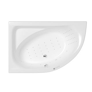 Гидромассажная ванна WHITECROSS Aquarella 0108.170110.100.NANO.CR левая 170x110 см Nano хром