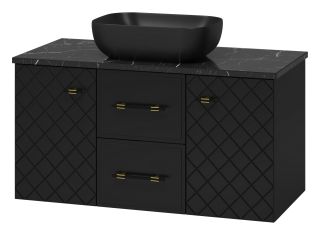 Подвесная тумба под раковину Brevita Shanel SHA-09100-02-01-2Я 100см чёрный