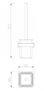 Щётка для туалета ABBER Westen AA1732 хром
