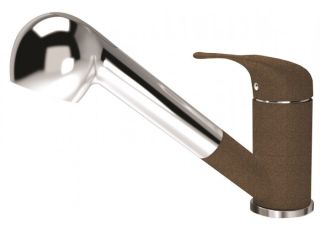 Смеситель для кухни Florentina Сигма с выдвижным изливом коричневый