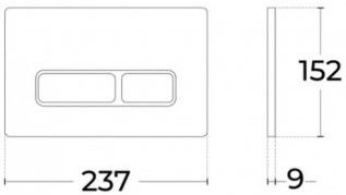 Кнопка смыва Sintesi SIN-FB-XSW-501 белый