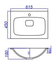 Раковина Aqwella Malaga 600