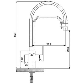Смеситель для кухни Gappo G4398-4 с гибким изливом хром
