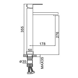 Смеситель для раковины Frap F10802-62 черный