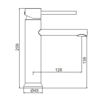 Смеситель для раковины Frap F10899-25 Сатин