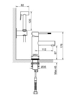 Смеситель для раковины с гигиеническим душем Timo Saona 2360/17G золото матовое