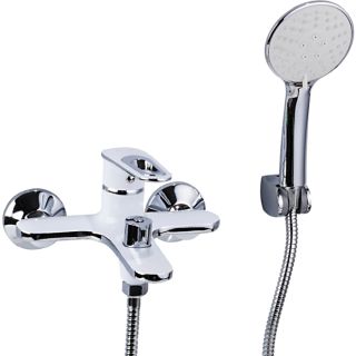 Смеситель для ванны и душа Frap F3249 белый хром