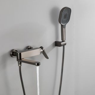 Смеситель для ванны Gappo G3210-9 оружейная сталь