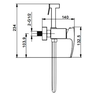 Гигиенический душ со смесителем Gappo G2007-4 бронза