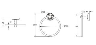 Кольцо для полотенец Rose RG1006Q бронза