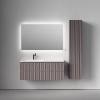 Тумба подвесная под раковину Sancos Snob R SNR120LSM левая 120 см Doha Soft