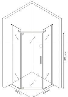 Душевой уголок Berges Solo T 90x90см хром 061105